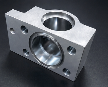 Flanged bearing block with counterbored seat