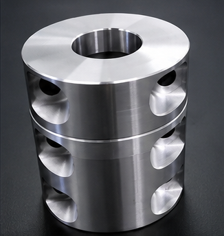 Turned cylinder body with milled scallop slots